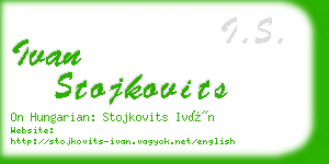 ivan stojkovits business card